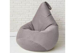 Кресло груша мешок серый 