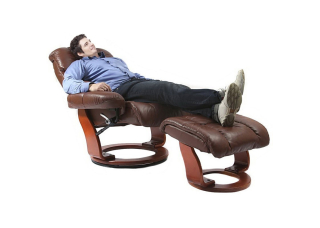 Крісло директора Lux Relax Leather Milk