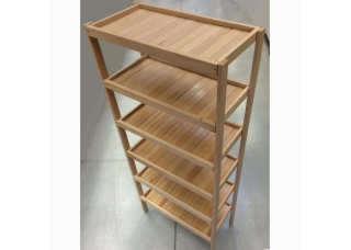 Дерев'яний стелаж 6 полиць